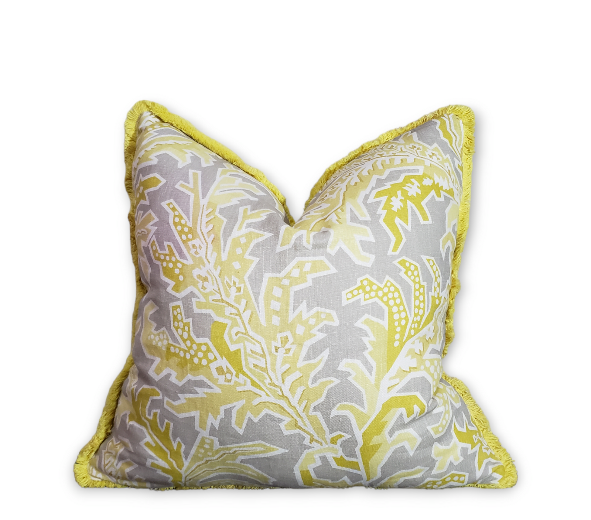 Invite a touch of finesse to your home with the Kimberly Buttercup Luxury Throw Pillow. This designer cushion cover, crafted with Duralee fabric, is sure to infuse your space with a hint of sophistication and exclusivity. The delicate yellow color will bring an elegant ambiance to any room.
Highlights 
22x22in 
Pillow Cover and Polyfill Insert.  Free international shipping