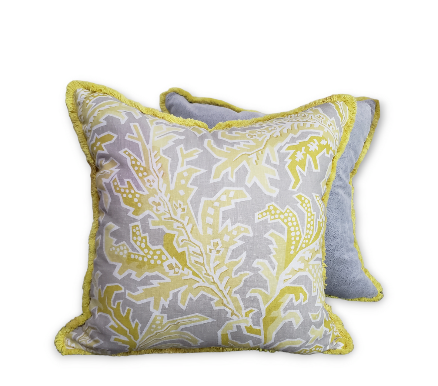 Invite a touch of finesse to your home with the Kimberly Buttercup Luxury Throw Pillow. This designer cushion cover, crafted with Duralee fabric, is sure to infuse your space with a hint of sophistication and exclusivity. The delicate yellow color will bring an elegant ambiance to any room.
Highlights 
22x22in 
Pillow Cover and Polyfill Insert 
