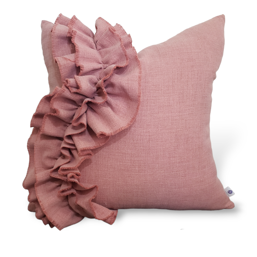 Shop our exquisite oversized 23x23 pink pillow cover.  A luxurious and unique pillow design that is a guaranteed conversational piece.  Perfect for accentuating that gray; black or biege sofa chair.  free shipping internationally