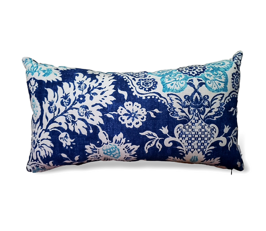 Magnolia Home Belmont Harbour Royal Blue and Teal Luxury Designer Decorative Pillows. Cushion Covers