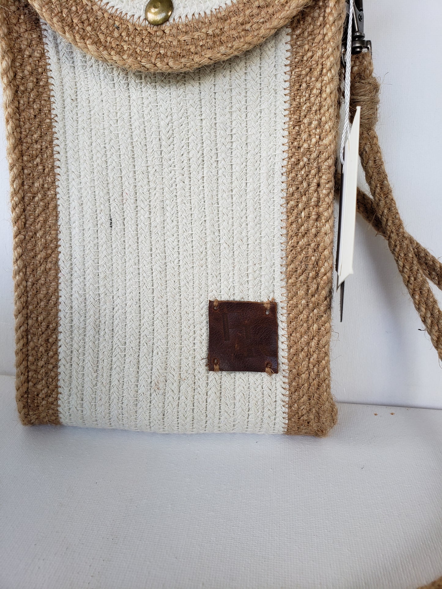 Fifi Woven Jute Cross Bag/Purse