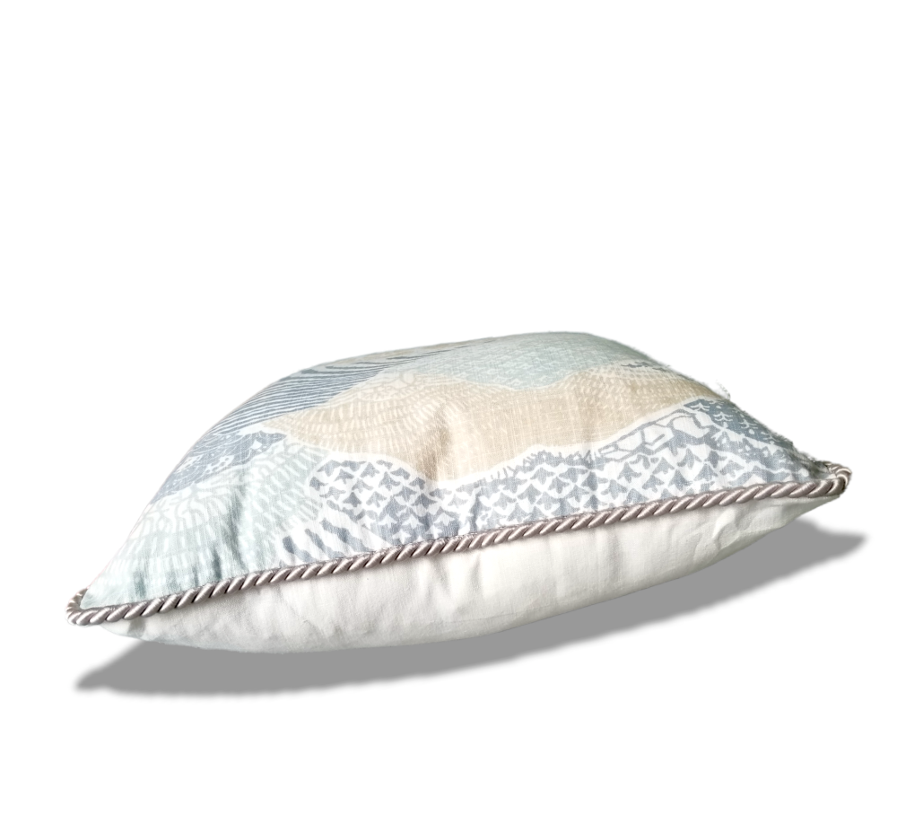 Nautique by Fiona Hall Luxury Designer Throw Pillow. Made from Robert Allen Winsor Manor Fabric. - Advenique Home Decor