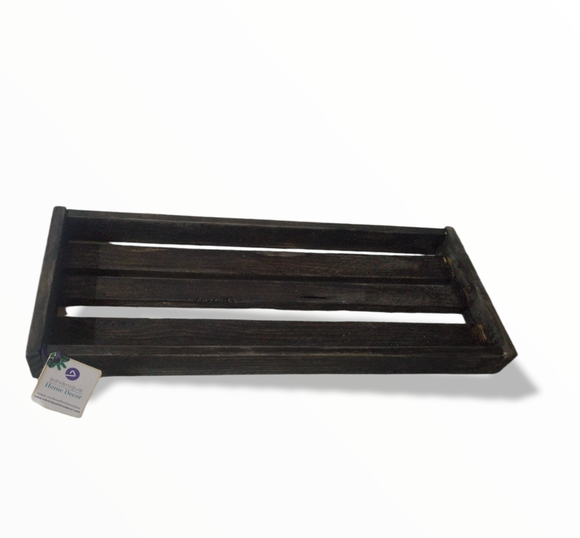 Rustic Dark Brown Wooden Trays by Fiona Hall - Advenique Home Decor