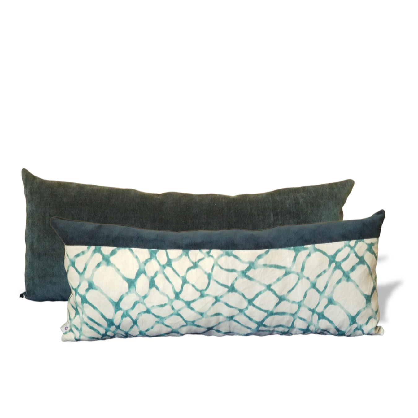 Coastal Allure. Made from the opulent Water Polo Lagoon Kravet Fabric. Coastal themed for your bedroom, vacation home, livingroom and more.  Make a statement.  Advenique home decor has A Designer  pillow with teal snd blue on sale.  Decorative throw pillow on display with Jeffrey alan marks water polo fabric. 