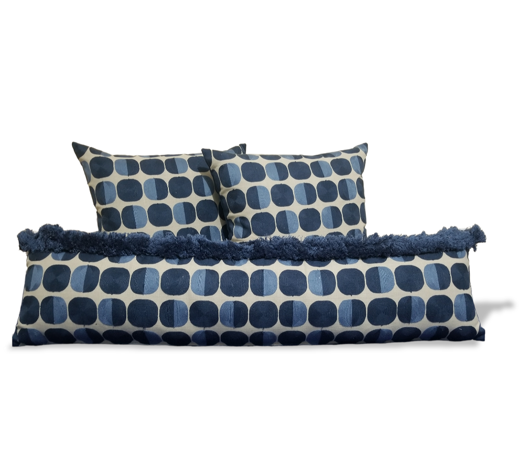 Looking to get that pillow perfect Cushion for your vacation home Renovations.  Shop our luxurious Blue Geometric decorative throw pillow.  A simple yet astounding design you van rest assure you're get top quality pillows for your sofa or bedroom.  We ship to the USA,Canada, UK, Jamaica and the Caribbean.