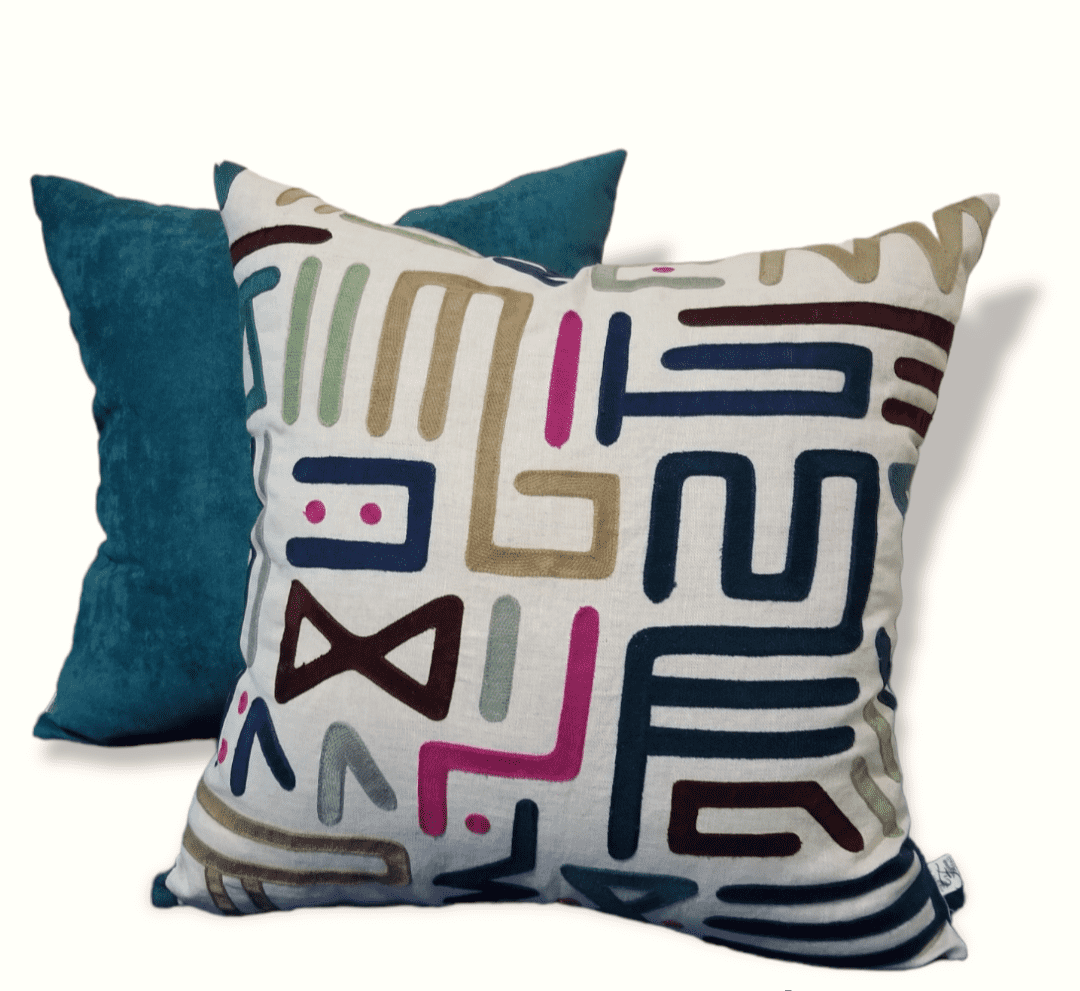 Shop our beautiful tribal luxury designer decorative pillow.  This decorative throw pillow fits perfect on your bed or sofa.  We ship internationally.