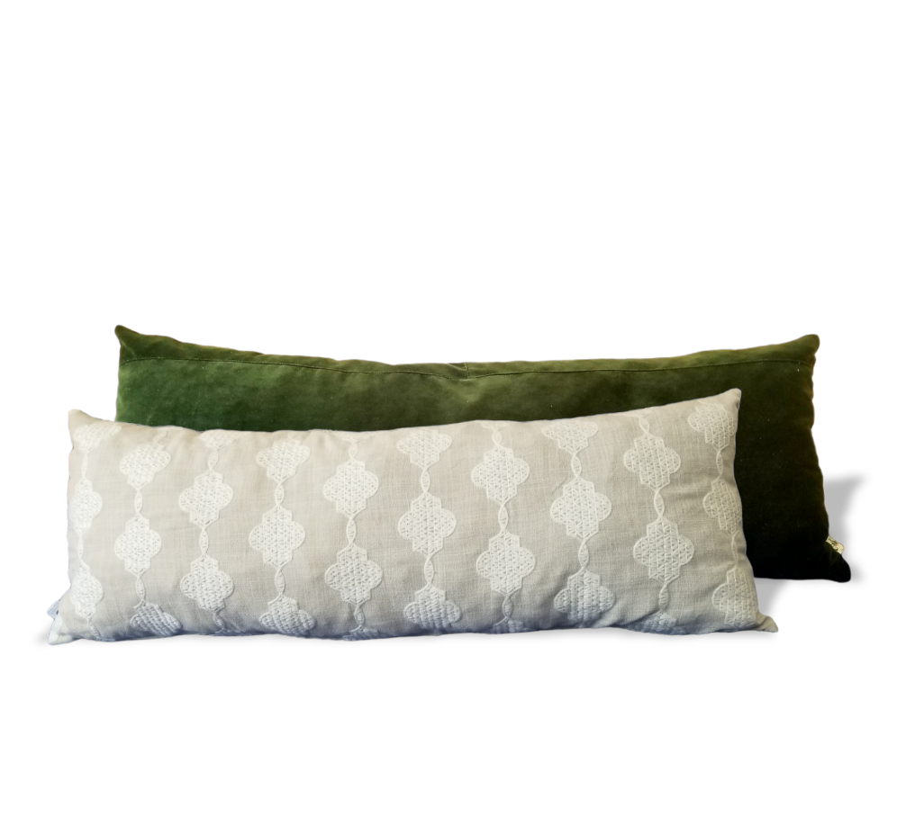 Beige and Green Luxury, Decorative, Throw Pillow.  Designer throw pillow.